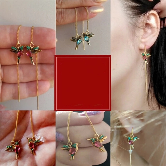 WE'RE BACK! Hummingbird Threader Drop Earrings - Picture 7 of 12
